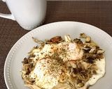 糖質制限♡朝ごはんに舞茸目玉焼き作り方3写真