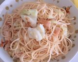 コストコチキンで簡単パスタ(๑´ڡ`๑)作り方3写真
