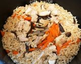 炊飯器で簡単★もち麦入り鶏ごぼうご飯作り方4写真