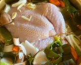 油っこくない具だくさん野菜の丸鶏煮込み作り方6写真