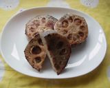 少しのハンバーグたねdeれんこんサンド焼作り方1写真