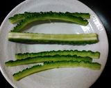 薄切りゴーヤの輪でチャンプルー風卵焼き作り方2写真