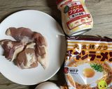 ホットサンドメーカでチキンラーメンピカタ作り方1写真