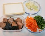 ぶりと豆腐のおじや風チャーハン作り方1写真