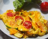 南瓜とプチトマトの簡単オムレツ！作り方6写真
