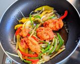 鶏の唐揚げでカラフル酢鶏作り方9写真