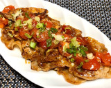旨い！豚肉のトマト入り生姜焼き＊ねぎ風味作り方5写真