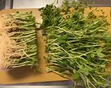 豆苗とえのき☆かき揚げ(QC無水鍋使用)作り方1写真