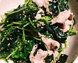 豚肉と豆苗とわかめのサラダ（低糖質）作り方3写真