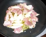 鶏肉とねぎのペペロンチーノ♪作り方3写真