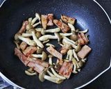 ベーコンとしめじのオイスターソース丼作り方3写真