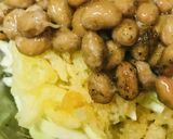 米粉のお好み焼き●豚肉＆玉子に納豆プラス作り方1写真