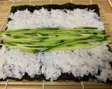穴子（鰻）と胡瓜と卵焼きde海苔巻き♡作り方6写真