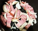 キャベツとベーコンのクリームパスタ作り方3写真