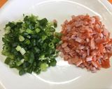 懐かしい味，ハムとねぎ入りの卵焼き作り方1写真