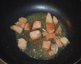 オリーブサーモンと２種類チーズのパスタ作り方2写真