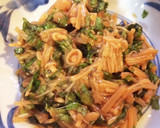 厚揚げのなめ茸と大葉のはさみ焼き作り方1写真