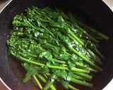 菜の花のにんにく炒め作り方1写真