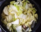 白菜＆あさりのペペロンチーノ風作り方5写真