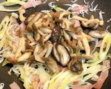シラス・ネギ・きのこの柚子胡椒パスタ作り方7写真