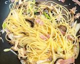 シラス・ネギ・きのこの柚子胡椒パスタ作り方10写真