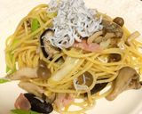 シラス・ネギ・きのこの柚子胡椒パスタ作り方11写真