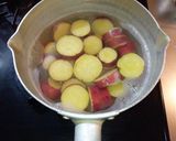 保育園給食★さつま芋のレモン煮作り方2写真