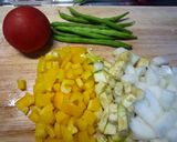 夏野菜とお豆のスープ作り方1写真