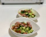 お好みのサラダにソーセージをのせて♪作り方6写真