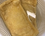 油揚げの2種のピザ風...。卵もプラス。作り方1写真