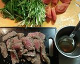 牛たたきと水菜とトマトのサラダ（低糖質）作り方3写真