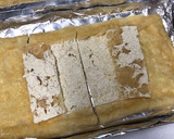油揚げの2種のピザ風...。卵もプラス。作り方2写真