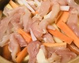 キノコと細切り野菜たっぷり玉子とじ鍋作り方2写真