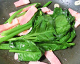 ほうれん草とベーコンのあごだし和風パスタ作り方3写真