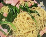 ほうれん草とベーコンのあごだし和風パスタ作り方5写真