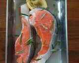 ローズマリーとレモン香る鮭のホイル焼き。作り方3写真
