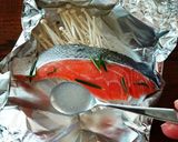 ローズマリーとレモン香る鮭のホイル焼き。作り方8写真