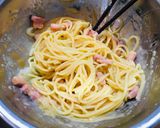 カルボナーラ(生クリームなし、全卵使用)作り方12写真