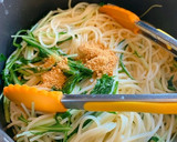 釜揚げ桜海老と水菜のペペロンチーノ風作り方7写真