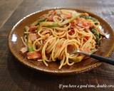 アスパラとベーコンのトマトパスタ作り方6写真