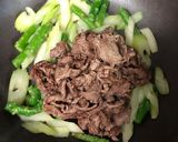 牛肉とセロリのオイスターソース炒め作り方5写真