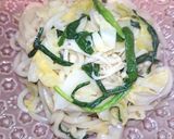 えのきとキャベツとニラのマヨネーズうどん作り方3写真
