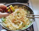 フライパンで和カルボナーラパスタランチ作り方5写真