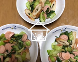青梗菜とおさかなソーセージのポン酢炒め♪作り方6写真