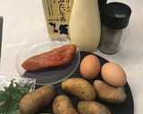茹で卵のタラモサラダ作り方1写真