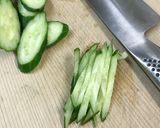 節約一品♪「カニカマ胡瓜」作り方1写真