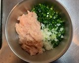 鶏むねミンチとニラの豆腐ハンバーグ作り方2写真