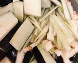 うどの皮となすの味噌炒め作り方1写真