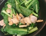 簡単　江戸菜と鶏肉のクリーム煮作り方3写真