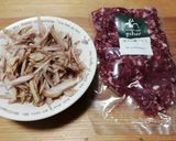 鹿肉ごぼうハンバーグ(富士山鹿)作り方1写真
